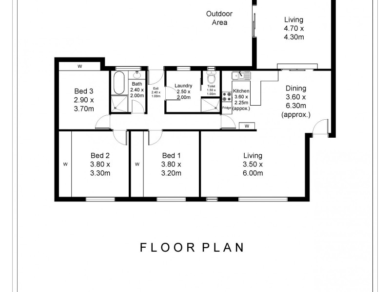 96 Lockwood Rd, Kangaroo Flat VIC 3555 Floorplan