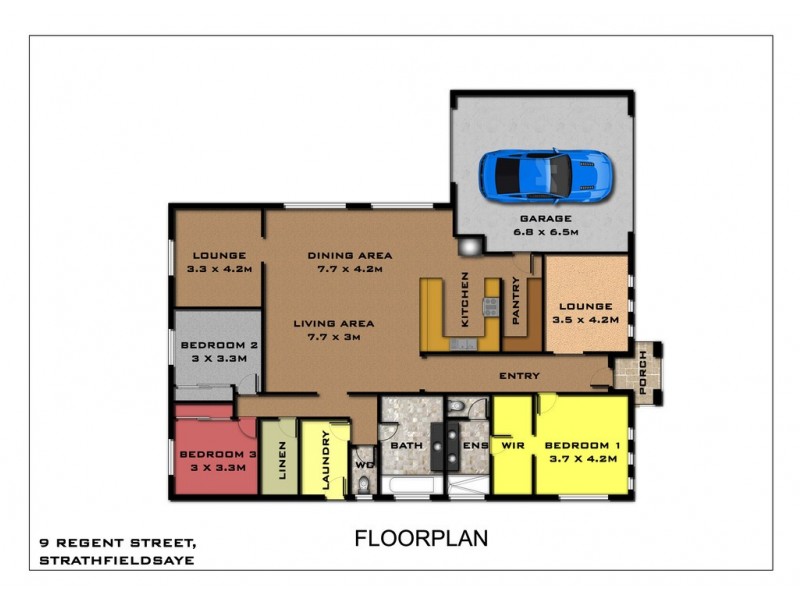 9 Regent Street, Strathfieldsaye VIC 3551 Floorplan
