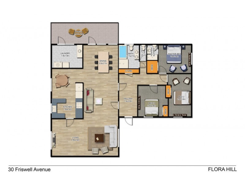 30 Friswell Avenue, Flora Hill VIC 3550 Floorplan