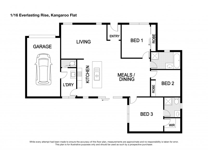 1/16 Everlasting Rise, Kangaroo Flat VIC 3555 Floorplan