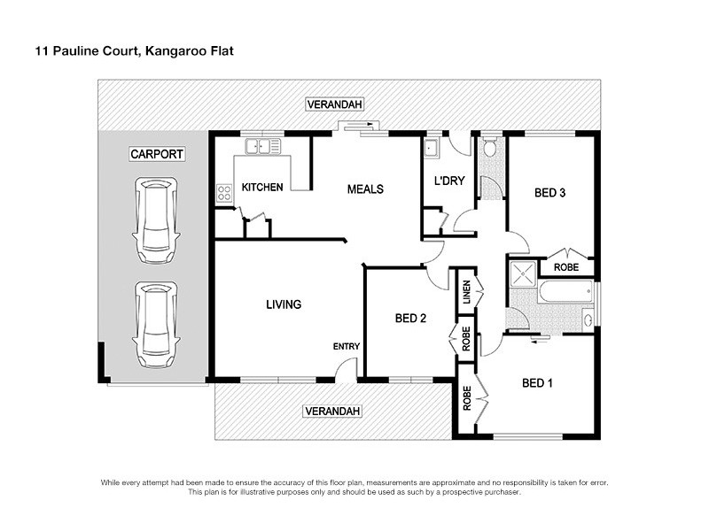 11 Pauline Court, Kangaroo Flat VIC 3555 Floorplan