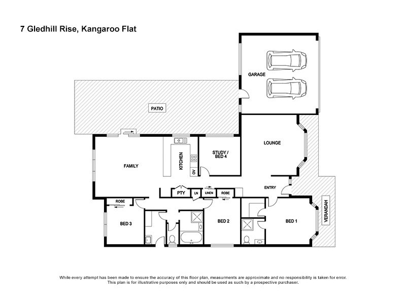 7 Gledhill Rise, Kangaroo Flat VIC 3555 Floorplan