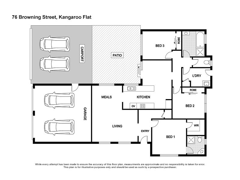 76 Browning Street, Kangaroo Flat VIC 3555 Floorplan