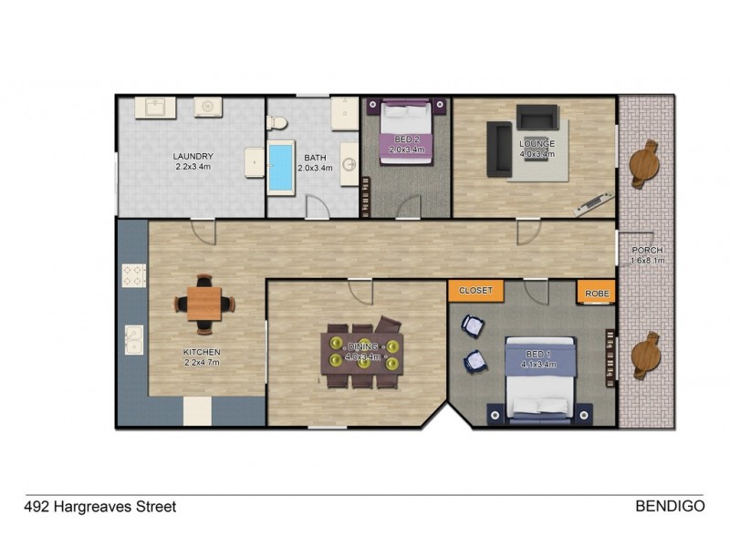 492 Hargreaves Street, Bendigo VIC 3550 Floorplan