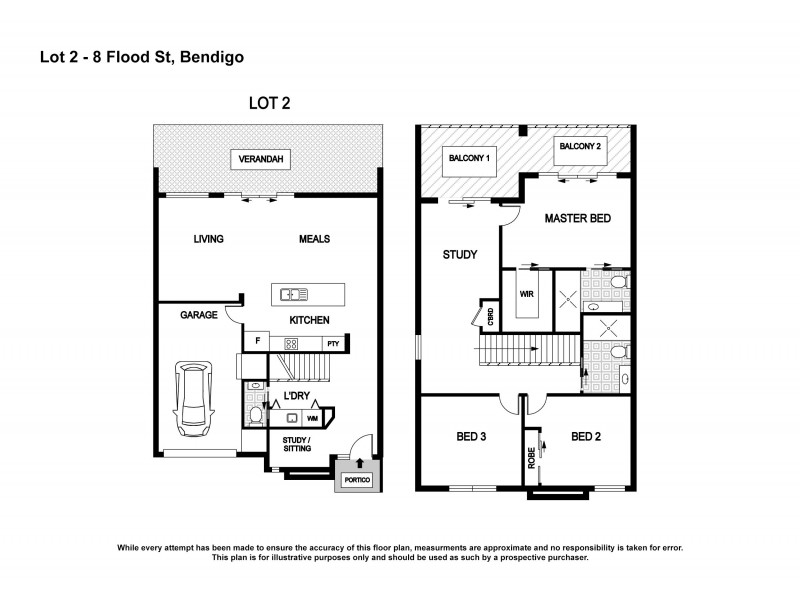 2,3,4/8 Flood Street, Bendigo VIC 3550 Floorplan
