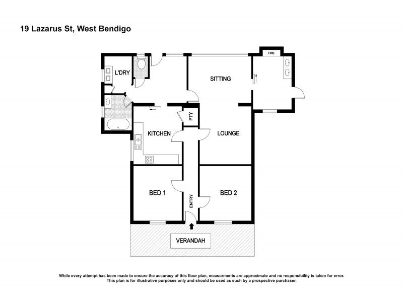 19 Lazarus St, West Bendigo VIC 3550 Floorplan