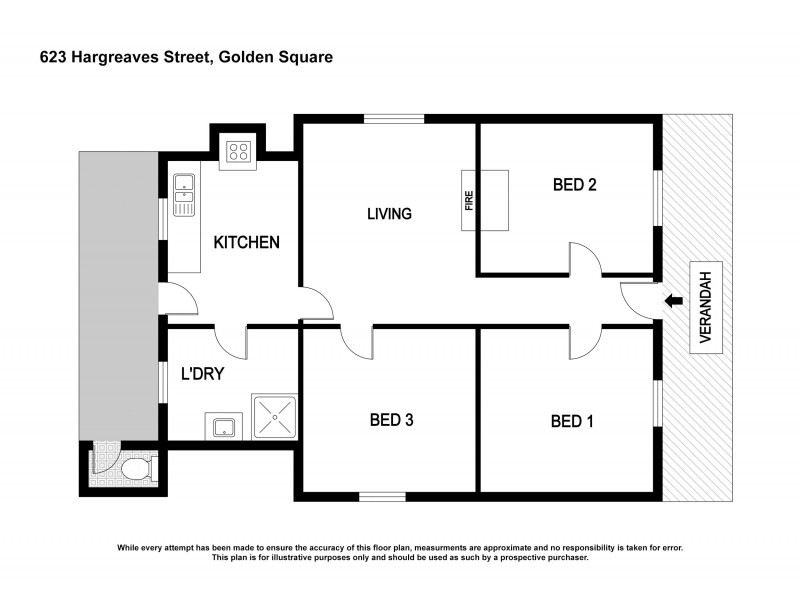 623 Hargreaves Street, Golden Square VIC 3555 Floorplan