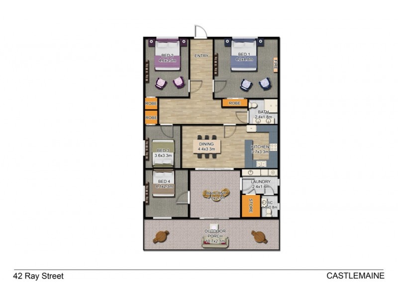 42 Ray Street, Castlemaine VIC 3450 Floorplan