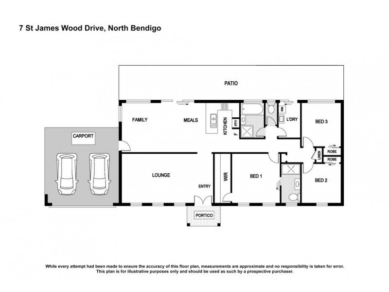 7 St James Wood Drive, North Bendigo VIC 3550 Floorplan