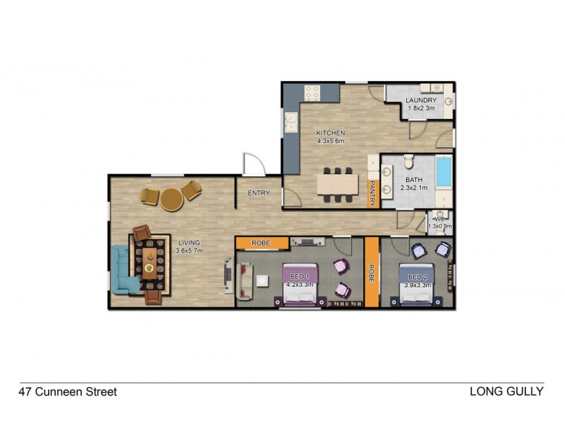 47 Cunneen Street, Long Gully VIC 3550 Floorplan