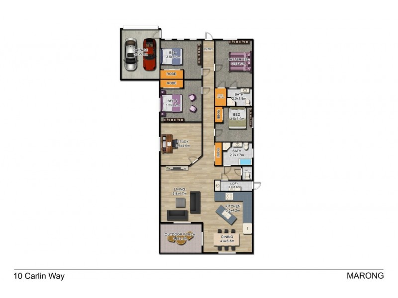 10 Carlin Way, Marong VIC 3515 Floorplan