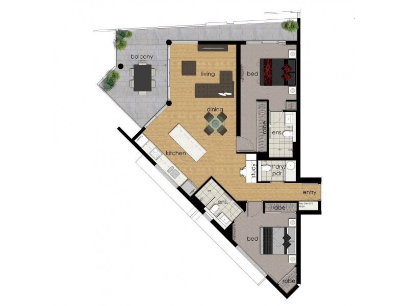 61/68 Benson Street, Toowong QLD 4066 Floorplan