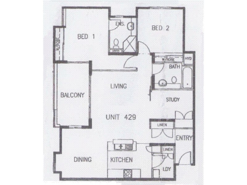 429/803 Stanley Street, Woolloongabba QLD 4102 Floorplan