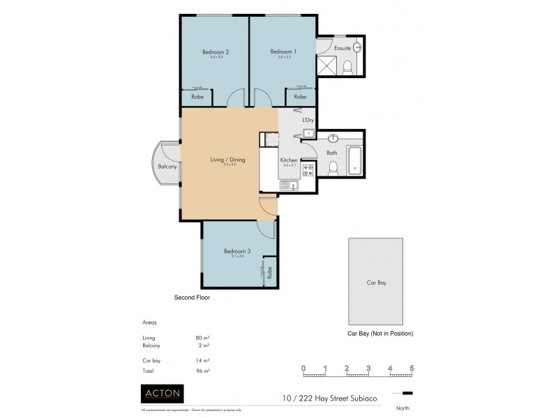 10/222 Hay Street, Subiaco WA 6008 Floorplan