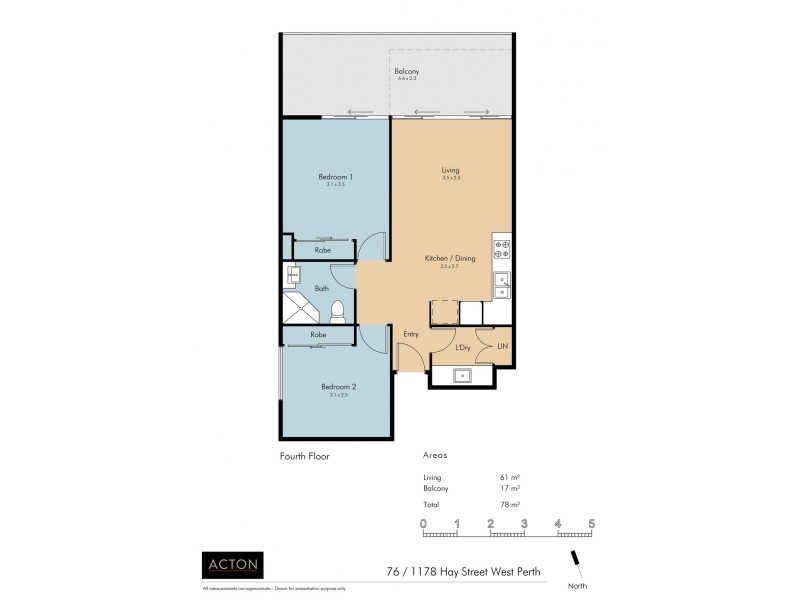 76/1178 Hay Street, West Perth WA 6005 Floorplan
