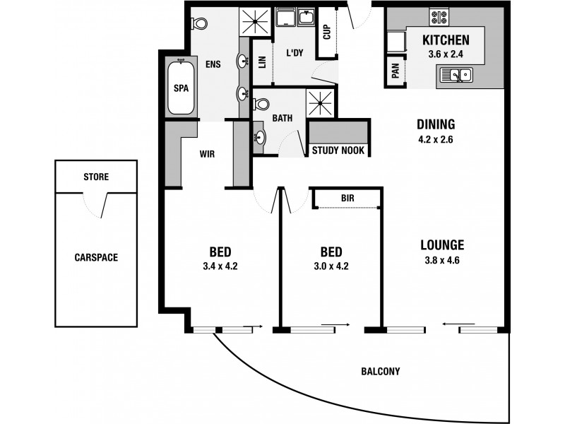 102/42 Terrace Road, East Perth WA 6004 Floorplan