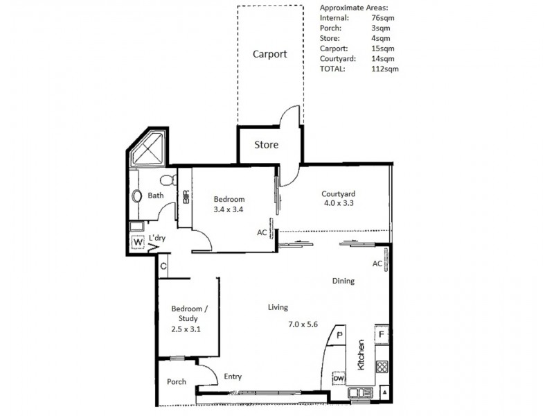 2/1 Cashel Lane, Subiaco WA 6008 Floorplan