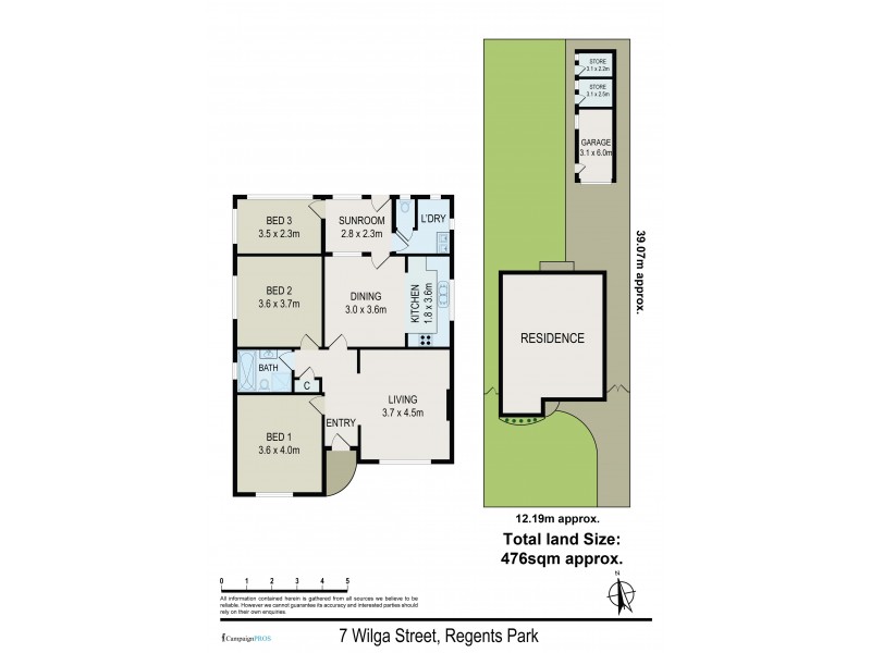 7 WILGA STREET, Regents Park NSW 2143 Floorplan