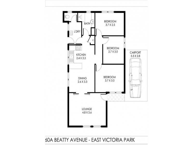 60A Beatty Ave, East Victoria Park WA 6101 Floorplan