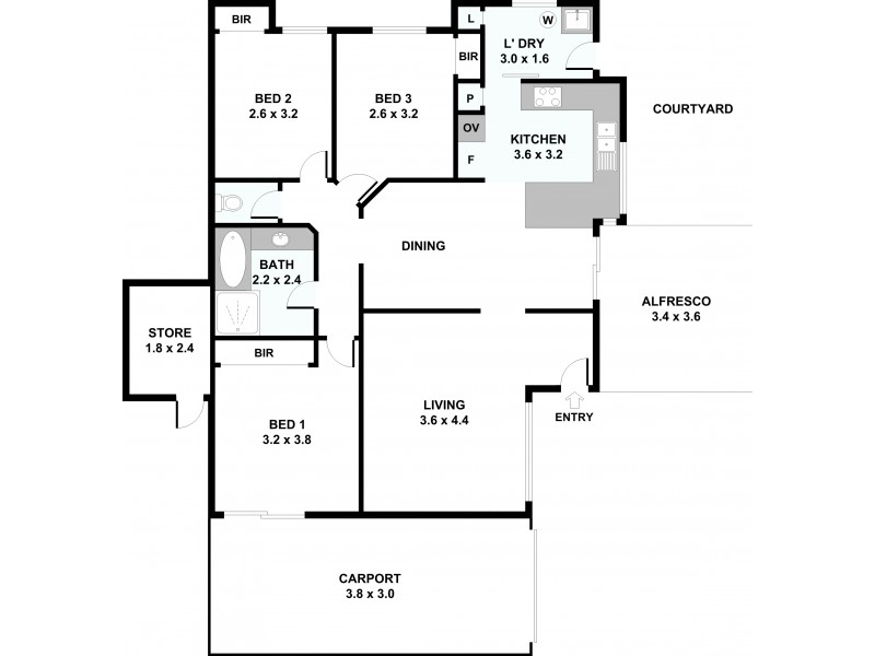 1/168 Carnarvon Street, East Victoria Park WA 6101 Floorplan
