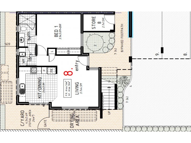 8/139 Fitzroy Road, Rivervale WA 6103 Floorplan