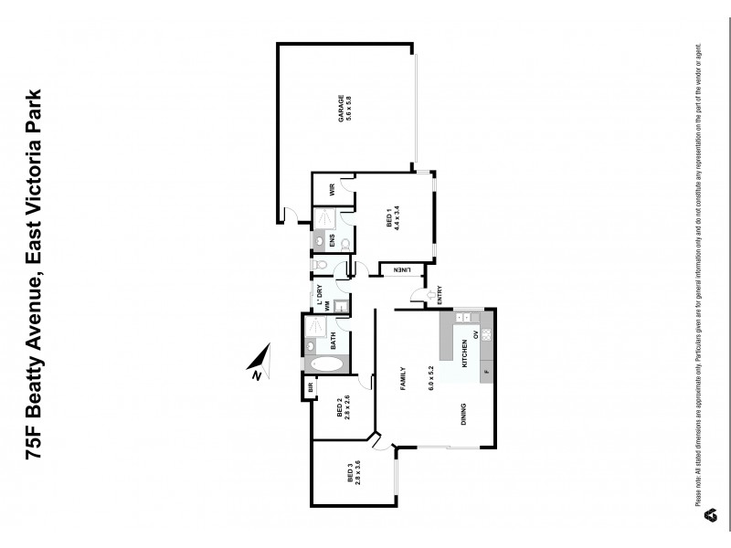 75F Beatty Avenue, East Victoria Park WA 6101 Floorplan
