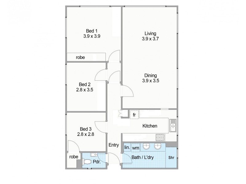 6S/9 Parker Street, South Perth WA 6151 Floorplan
