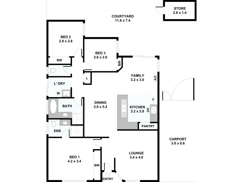 2/136 Carnarvon Street, East Victoria Park WA 6101 Floorplan