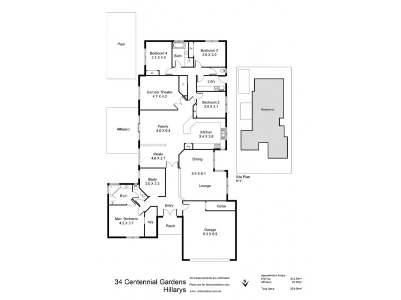 34 Centennial Gardens, Hillarys WA 6025 Floorplan