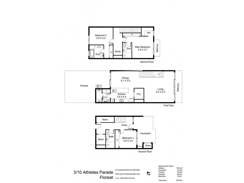 3/10 Athletes Parade, Floreat WA 6014 Floorplan