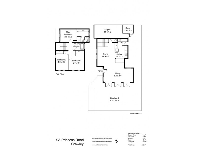 9A Princess Road, Crawley WA 6009 Floorplan