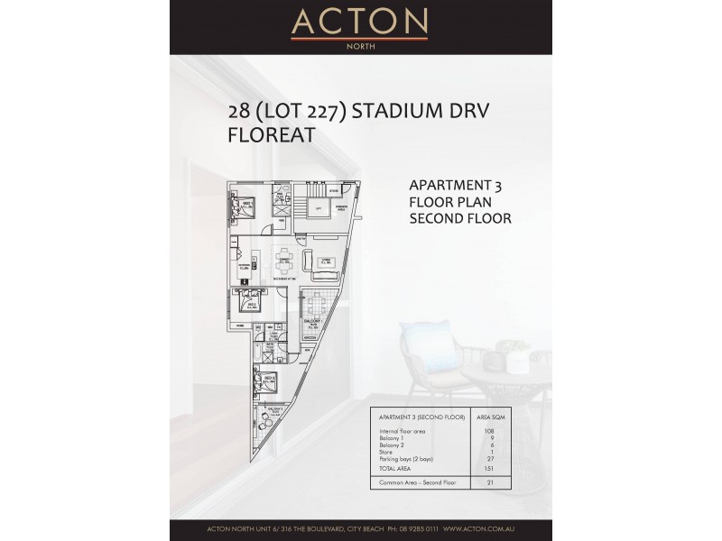 6/28 Stadium Drive, Floreat WA 6014 Floorplan