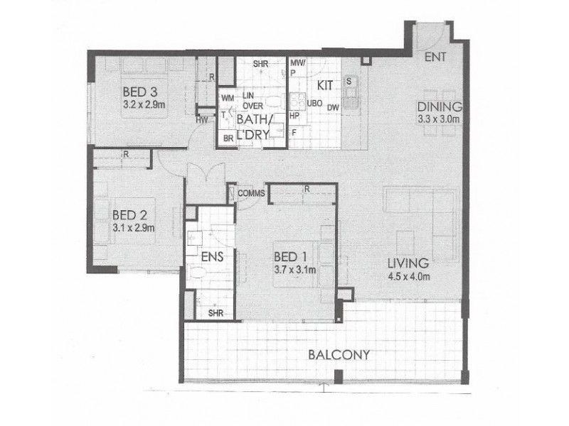 419/26 Hood Street, Subiaco WA 6008 Floorplan