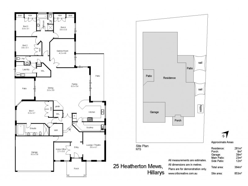 25 Heatherton Mews, Hillarys WA 6025 Floorplan