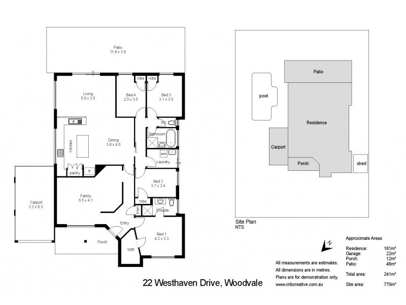 22 Westhaven Drive, Woodvale WA 6026 Floorplan