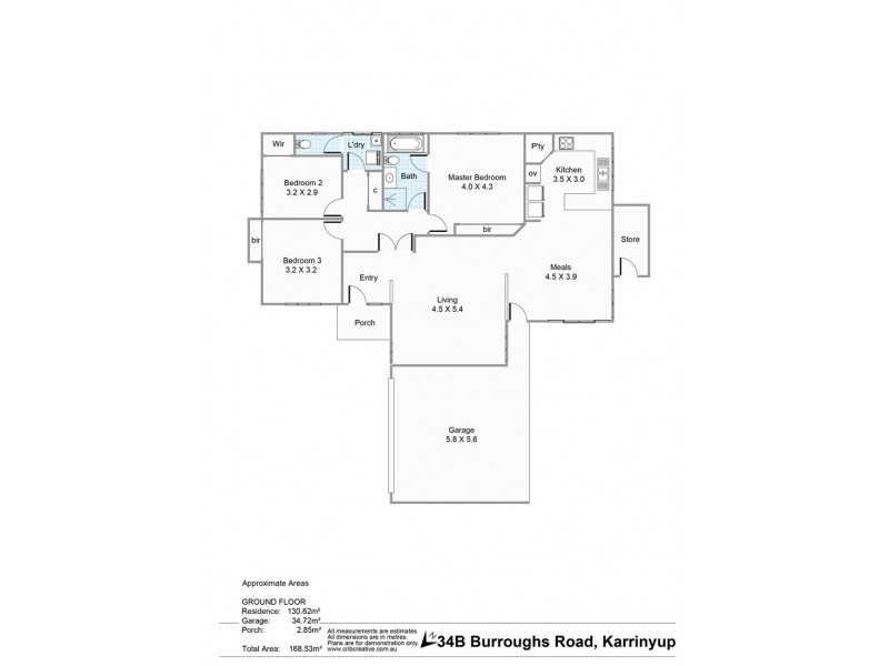 34B Burroughs Road, Karrinyup WA 6018 Floorplan