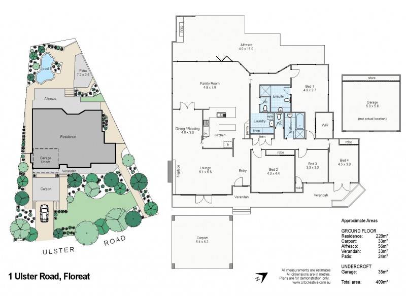 1 Ulster Road, Floreat WA 6014 Floorplan