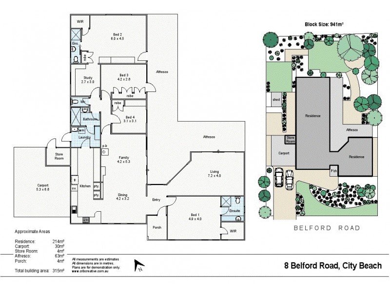 8 Belford Road, City Beach WA 6015 Floorplan