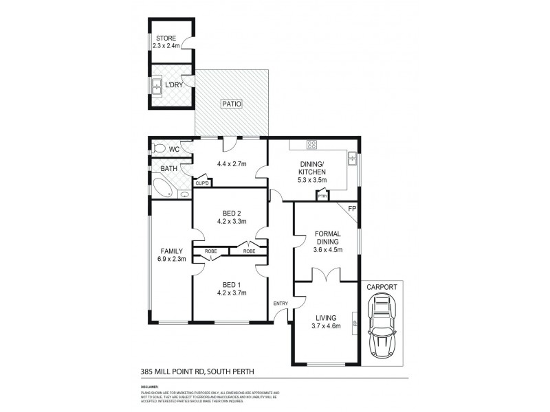 385 Mill Point Road, South Perth WA 6151 Floorplan