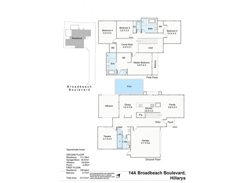14A Broadbeach Boulevard, Hillarys WA 6025 Floorplan