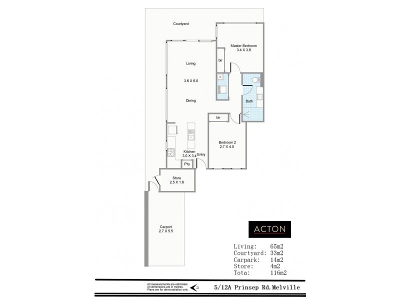 5/12A Prinsep, Melville WA 6156 Floorplan