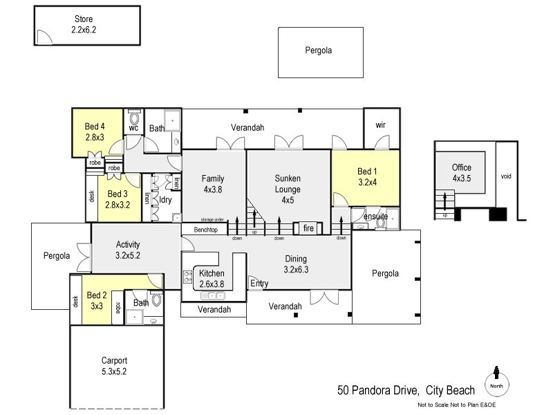 50 Pandora Drive, City Beach WA 6015 Floorplan