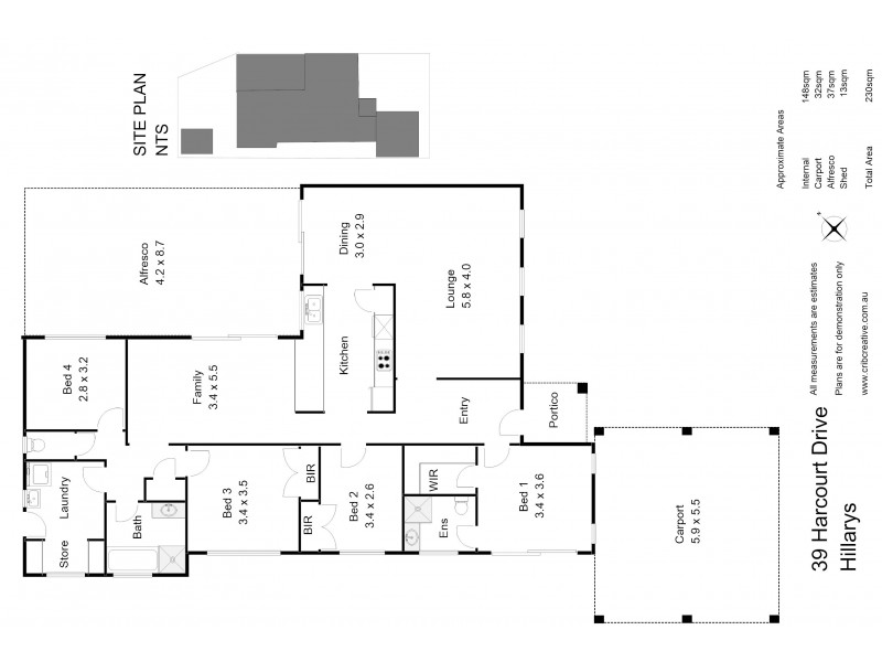 39 Harcourt Drive, Hillarys WA 6025 Floorplan