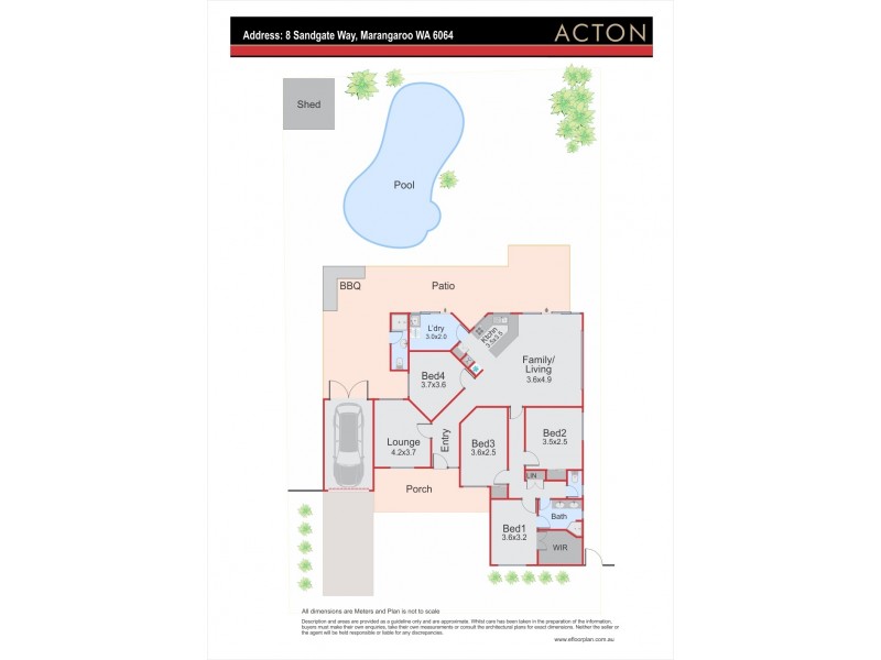 8 Sandgate Way, Marangaroo WA 6064 Floorplan