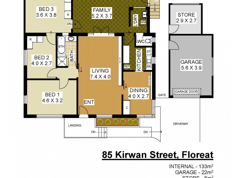85 Kirwan Street, Floreat WA 6014 Floorplan