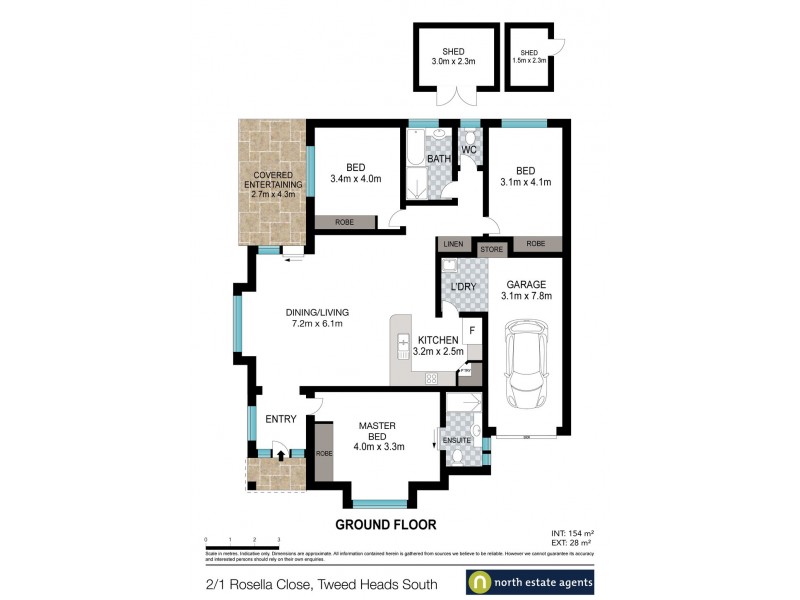 2 / 1 Rosella Close, Tweed Heads South NSW 2486 Floorplan