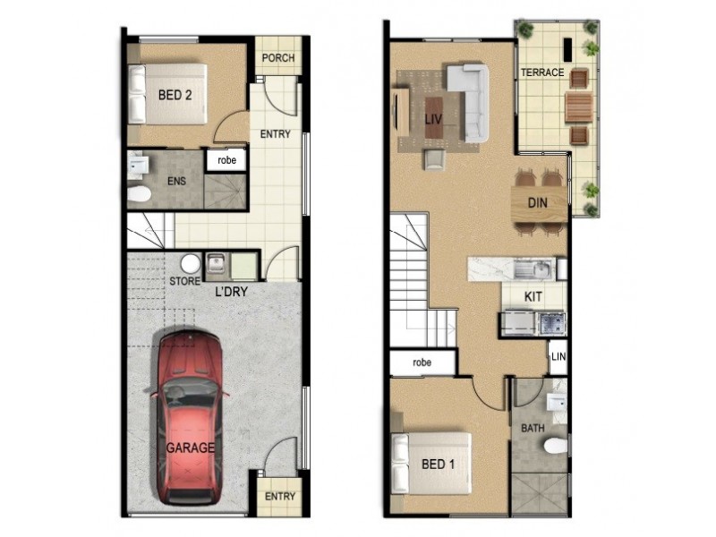 Unit 34 / 138 Springfield Lakes Boulevade, Promenade Falls, Springfield Lakes QLD 4300 Floorplan