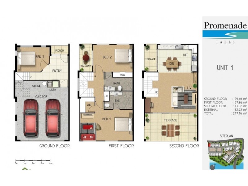 Unit 1 / 138 Springfield Lakes Boulevade, Promenade Falls, Springfield Lakes QLD 4300 Floorplan