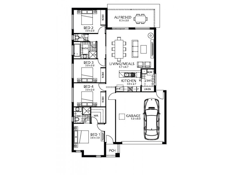 Lot 222 Coggins Street, Riverbank Estate, Caboolture QLD 4510 Floorplan