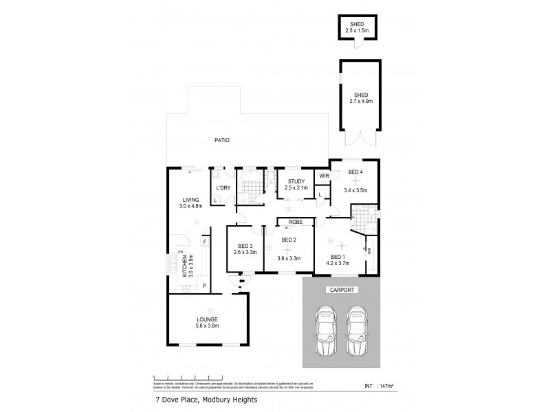 7 Dove Place, Modbury Heights SA 5092 Floorplan
